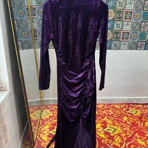 Zara Shimmery Velvet Dress