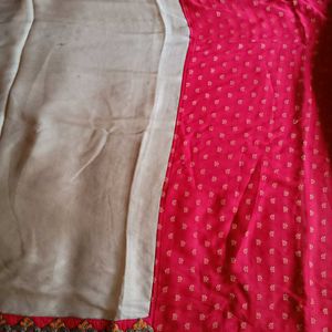 Styllish & Latest Red Creamy Saree