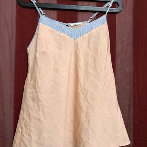 Tan Sleevless Top