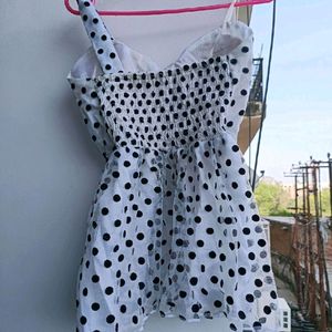 White Polka Dots Top