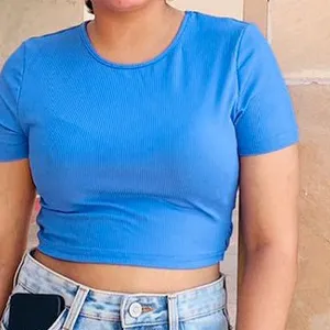 Stylish Back Design Blue Crop Top For Women💙