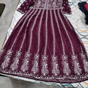 Anarkali Chickenkari Kurti