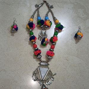 Pom Pom Navratri Jewellery Combo