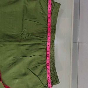 Olive Green Silk Suit With Dupatta