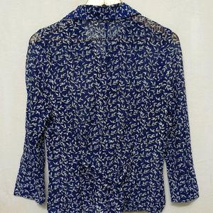 Trendy New Blue And White Top For Women