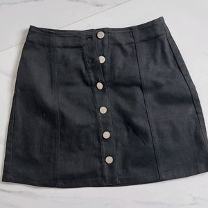 Black Button Skirt