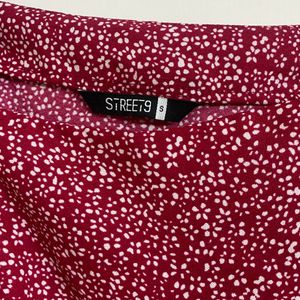 STREET9 Maroon Floral Georgette Top