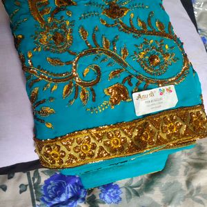 Sitara Work Bodred Saree