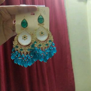 Gorgeous Ocean Blue Jhumka