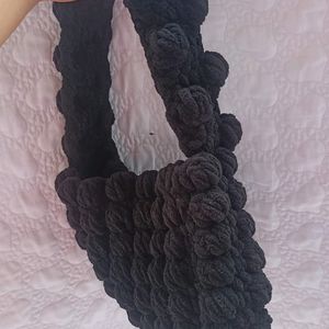 Black Crochet Handbag