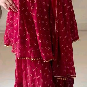 Kurti With Sharara And Dupatta