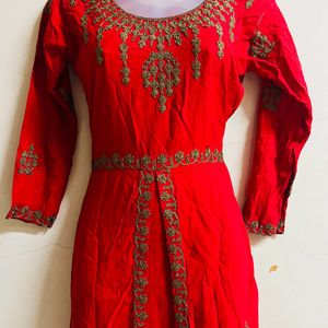 Red Designer Festival Wear Gown