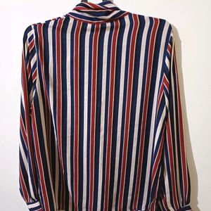 💥🆕️ XXL Striped Formal Shirt With Neck Tie