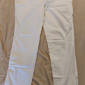 White Cotton Pants From AND