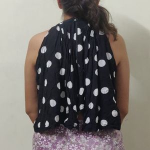 Black Polka Dots Top