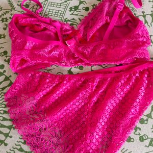 Pink Lingerie | Bra And Panty Set