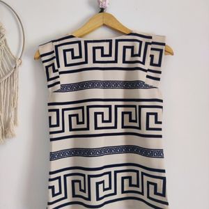 Greek Key Print Top