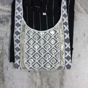 Black formal kurti