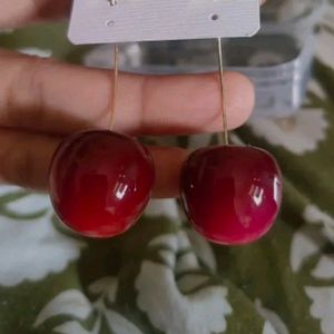 Fashionable western stylish cherry earrings