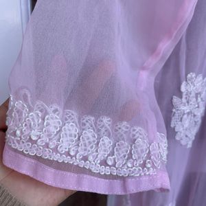 Pink Chikankari Kurti