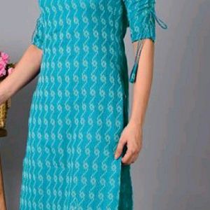 Full Sleeve Blue Colour Kurti