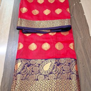 Beautiful Art Silk Saree Without Blouse