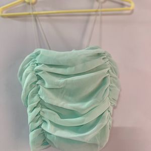 Women Aquamarine crop Top (s)