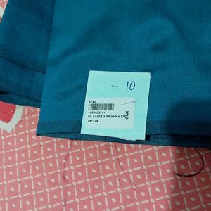 Teal Blue Color Saree With Magantha Pallu