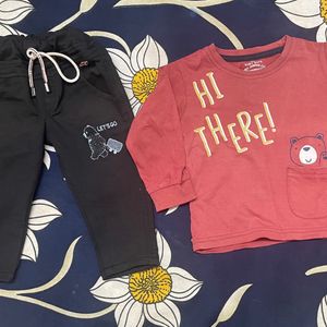 Boy Clothing Set Of T-shirt And Jeans