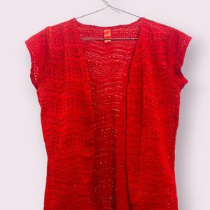 Red Net Shrug ✨