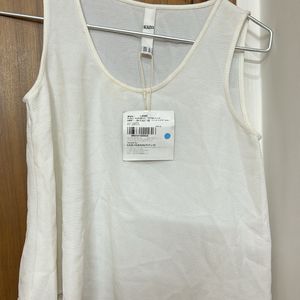 Flowy Spaghetti White Top From Kazo