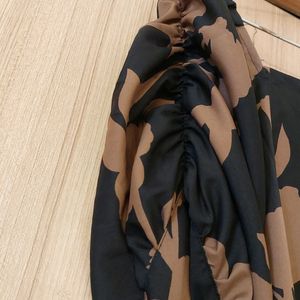 ALINE BLACK AND BROWN DRESS