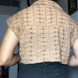 Aesthetic Casual Crop Shirt