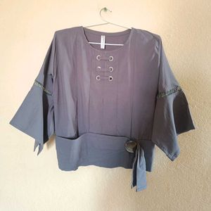 Grey Formal Top