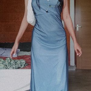 Classy Pinteresty Blue Maxi Dress Y2k Coquette