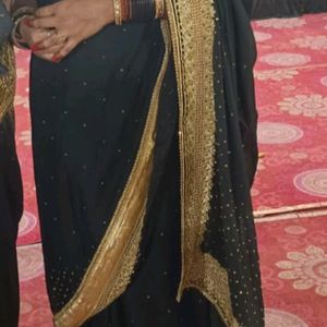 Party Wear Black Saree