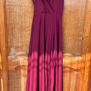 Wine Colour  Cocktail Dress