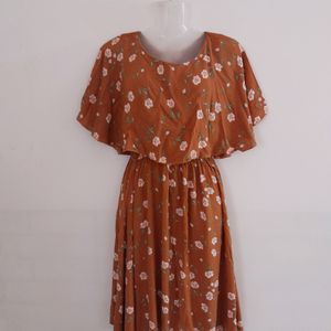 Brown Printed Dress (Women's)