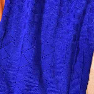 navy blue woolen plazzo
