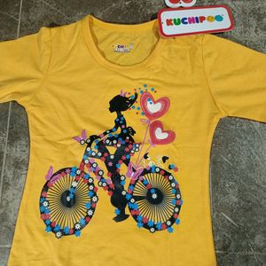 Printed Crew Neck T-shirt 2-3Y