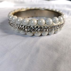 Pearl And Rhine Stone Bangle