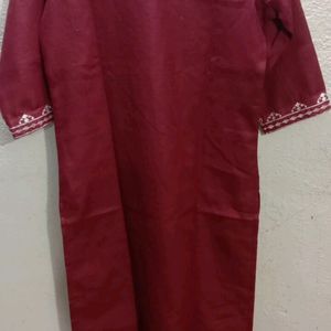 Embroidered Kurtta Pant And Duptaa Set