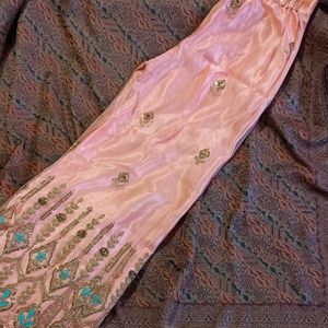 Neted Peach Kurta Set