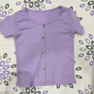 Lavender Cropped Top