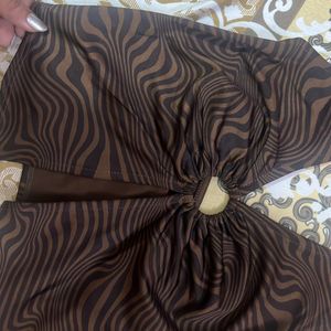 Halter Neck Brown Top