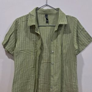 Westside Stripped Green Shrug /Shirt