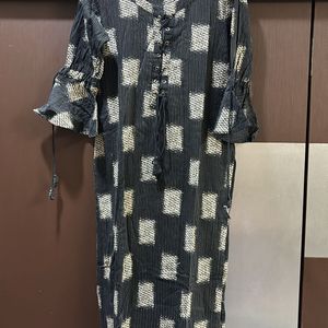 Gerua Black Kurta