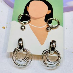 Silver Alloy Western Earrings