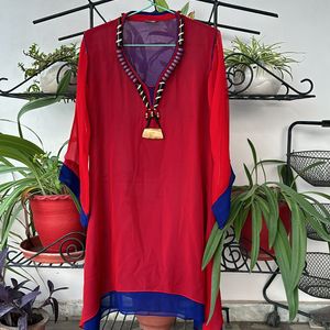 Beaded neckline kurta