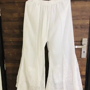 Sharara Style Pants With Beautiful Chikankari Work